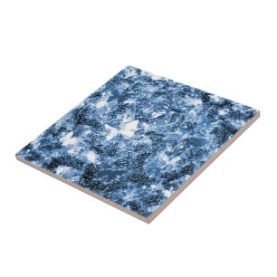 Carreau papillons brillants et colorés en relief sur la po