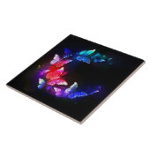 Carreau Papillons de nuit Neon brillants sur arrière - pla (Côté)