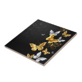 Carreau Papillons d'or et de blanc (Côté)