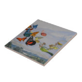 Carreau Papillons et papillons de la reine des fées (Côté)