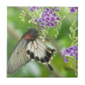 Carreau Papillons et tuile de fleurs (Devant)