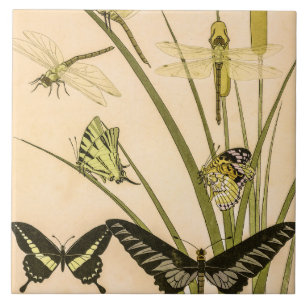 Carreau Papillons & Libellules par Maurice Verneuil