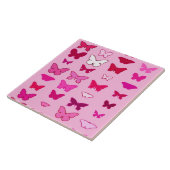 Carreau Papillons, nuances roses et fuchsia (Côté)