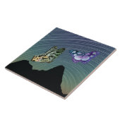 Carreau Papillons pourpres verts et voie Lactée (Côté)