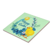 Carreau Pâques Joyeuses Avec Bébé Chick (Côté)