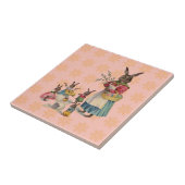 Carreau Pâques Lapin Poule Lapin Œufs (Côté)