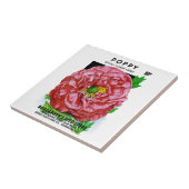 Carreau Paquet de semences Vintage Poppy (Côté)