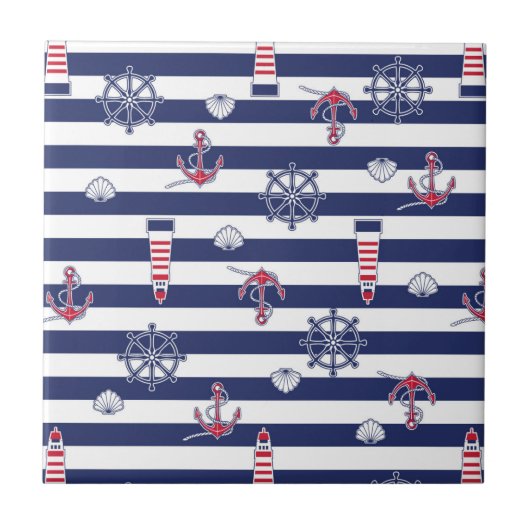 Carreau Par le motif de mer (Devant)