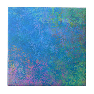 Carreau Par l'encre d'alcool de mer, Abstraite acrylique