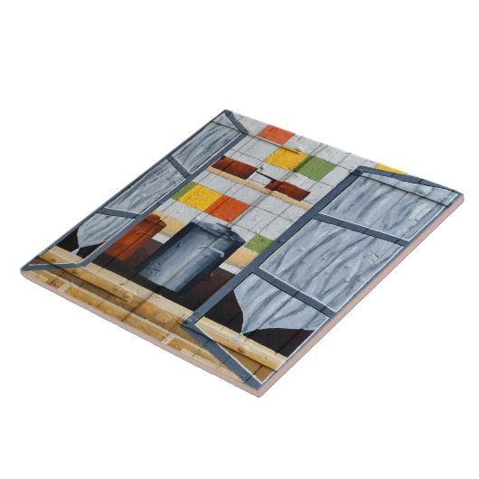 Carreau Par une fenêtre française. (Côté)