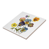 Carreau Parade brodée de Pansies (Côté)