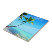 Carreau Paradis tropical Belle plage et palmiers (Côté)
