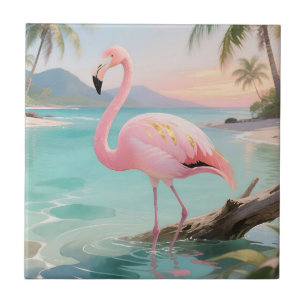 Carreau Paradis Tropical Flamant Rose