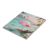 Carreau Paradis Tropical Flamant Rose (Côté)