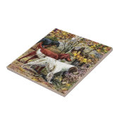 Carreau Paramètres Amoureux de les chiens d'art vintage (Côté)