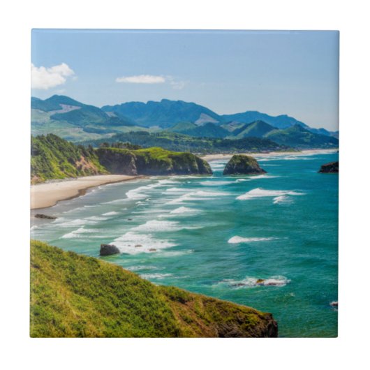 Carreau Parc d'État Ecola, Oregon. Panorama de Crescent (Devant)