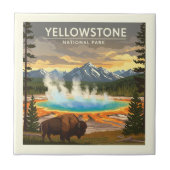 Carreau Parc national vintage Yellowstone (Devant)
