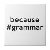 Carreau Parce que la grammaire (Devant)