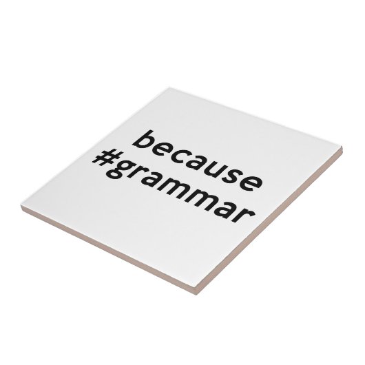 Carreau Parce que la grammaire (Côté)