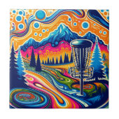 Carreau Parcours de golf sur disque psychédélique dans les (Devant)