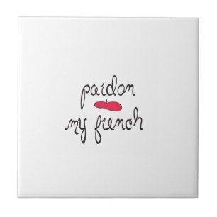 Carreau Pardon de mon français avec Beret