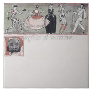 Carreau "Parfois IL m'arrive" (encre et la semaine sur le