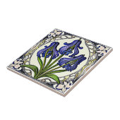 Carreau Parfum de fleurs bleu Art nouveau 1 (Côté)