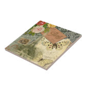 Carreau Paris France Art Antique Collage Eiffel Français (Côté)