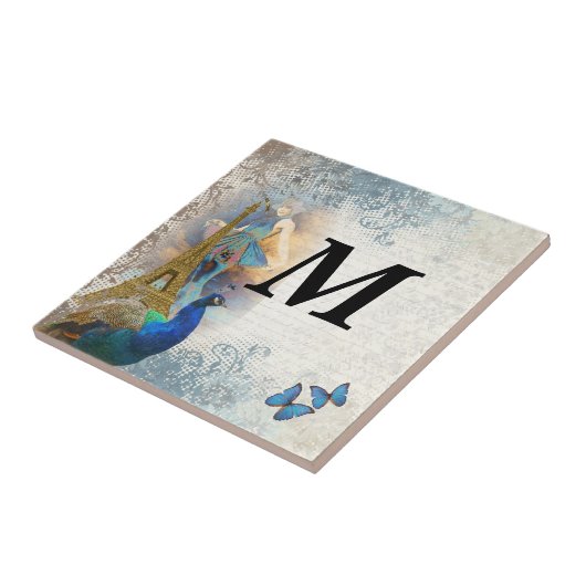 Carreau Paris peacock collage (Côté)