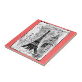 Carreau Paris Tour Eiffel noir et blanc (Côté)