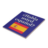 Carreau Parles-tu espagnol ? en espagnol. Fanion (Côté)