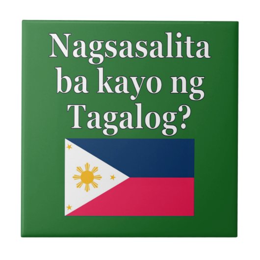 Carreau Parlez-vous le tagalog ? en tagalog. Fanion (Devant)