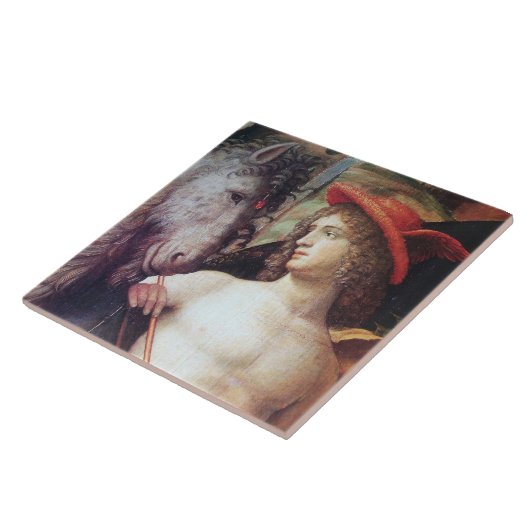 CARREAU PARNASSUS / MERCURE AVEC PEGASUS (Côté)