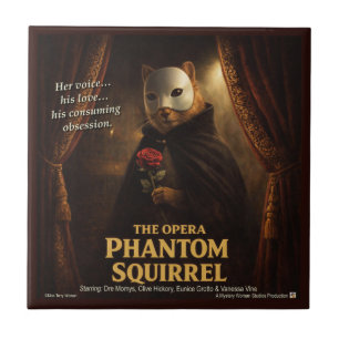 Carreau Parodie de l'Opéra Fantôme Écureuil