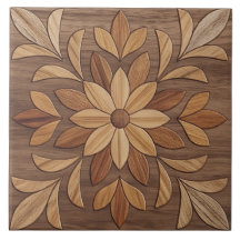 Parquet floral imitation bois