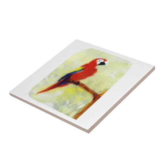 Carreau Parrot Art coloré Macaw (Côté)