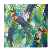 Carreau Parrot Jungle Plutôt Bleu Vert (Devant)