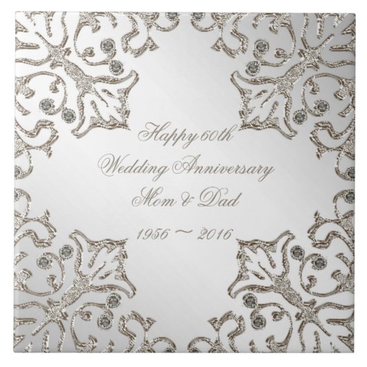Carreau Parties scintillant 60e Carrelage Mariage Annivers (Devant)