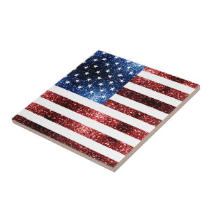 Carreau parties scintillant des États-Unis pour le drapeau