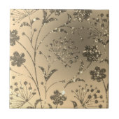 Carreau Parties scintillant d'or Fleurs mousseuses - Or de (Devant)