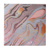 Carreau parties scintillant d'or rose et marbre (Devant)
