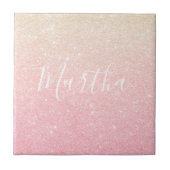 Carreau Parties scintillant en or rose élégante à pente do (Devant)