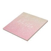 Carreau Parties scintillant en or rose élégante à pente do (Côté)