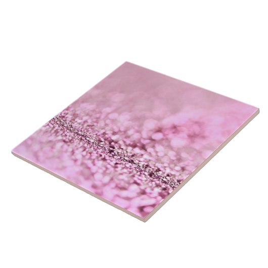 Carreau Parties scintillant en or rose rose brillant (Côté)