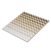 Carreau Parties scintillant Gold Faux Chevron Ombre (Côté)