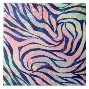 Carreau Parties scintillant Holographique glamour Bleu Zèb