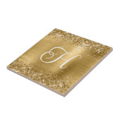 Carreau Parties scintillant or étincelante et monogramme à (Côté)