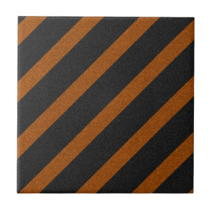 Carreau Parties scintillant Orange & Black Stripes