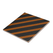 Carreau Parties scintillant Orange & Black Stripes (Côté)