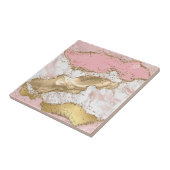 Carreau Parties scintillant rose blanc doré Mauve Marbré A (Côté)